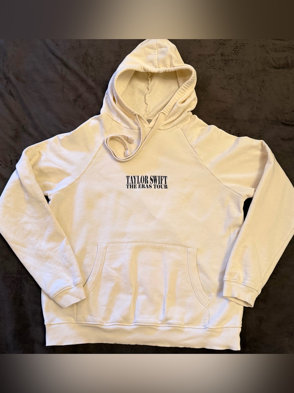 Official Taylor Swift The Eras Tour Cream Hoodie Sweatshirt, Small